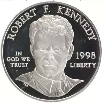Монета доллар Америки 1998 года Серебро Роберт Ф