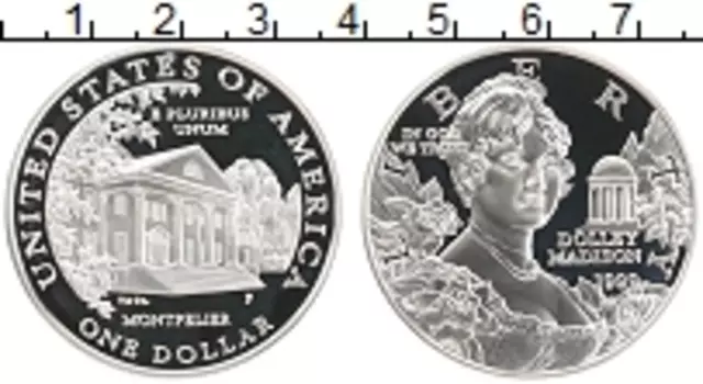 Монета доллар Америки 1999 года Серебро P