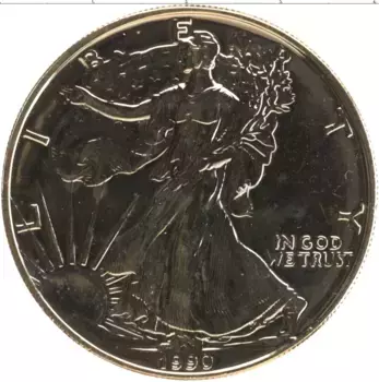 Монета доллар Америки 1999 года Серебро Шагающая свобода