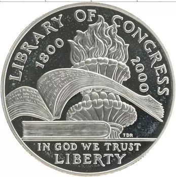 Монета доллар Америки 2000 года Серебро P