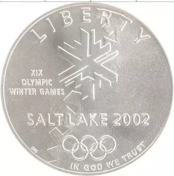 Монета доллар Америки 2002 года Серебро Р