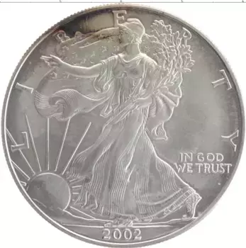 Монета доллар Америки 2002 года Серебро Шагающая свобода