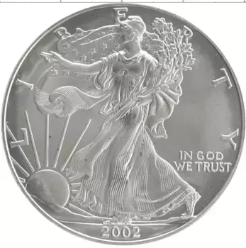 Монета доллар Америки 2002 года Серебро Шагающая свобода