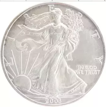 Монета доллар Америки 2003 года Серебро Шагающая свобода