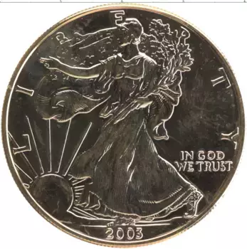 Монета доллар Америки 2003 года Серебро Шагающая свобода