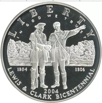 Монета доллар Америки 2004 года Серебро P