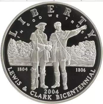 Монета доллар Америки 2004 года Серебро Р