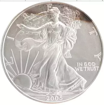 Монета доллар Америки 2005 года Серебро Шагающая свобода