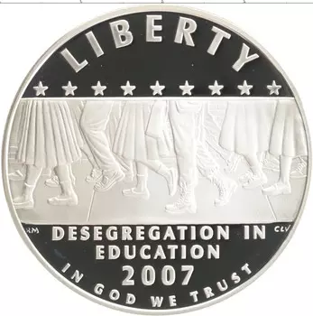 Монета доллар Америки 2007 года Серебро Р