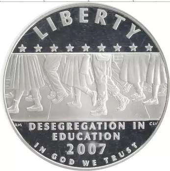 Монета доллар Америки 2007 года Серебро Р
