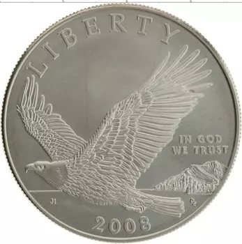 Монета доллар Америки 2008 года Серебро Белоголовый орлан