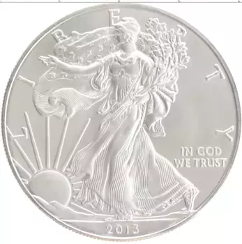 Монета доллар Америки 2013 года Серебро Шагающая свобода