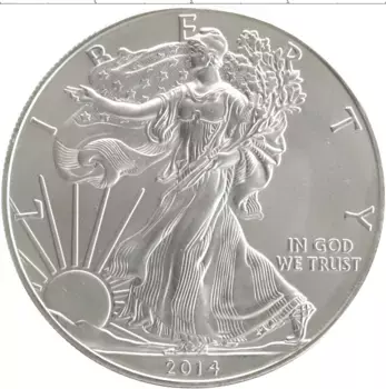 Монета доллар Америки 2014 года Серебро Шагающая свобода