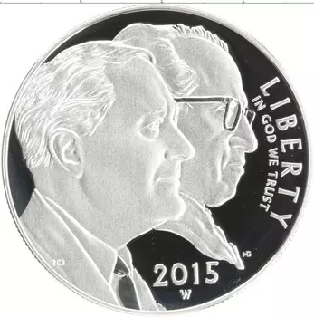 Монета доллар Америки 2015 года Серебро W