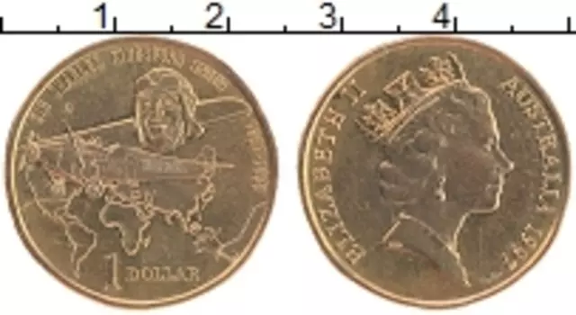 Монета доллар Австралии 1997 года Латунь C