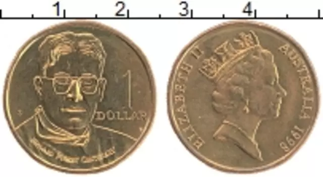 Монета доллар Австралии 1998 года Латунь Елизавета II