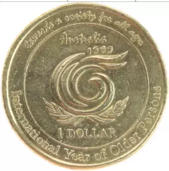 Монета доллар Австралии 1999 года Бронза