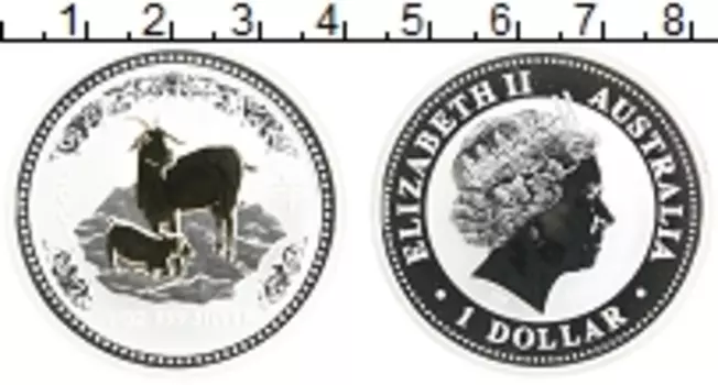 Монета доллар Австралии 2003 года Серебро Елизавета II