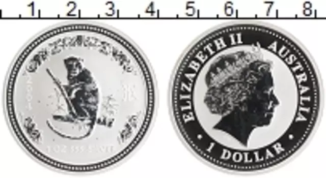 Монета доллар Австралии 2004 года Серебро Елизавета II