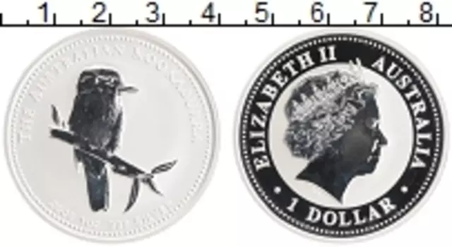 Монета доллар Австралии 2005 года Серебро Елизавета II