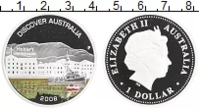 Монета доллар Австралии 2008 года Серебро Елизавета II