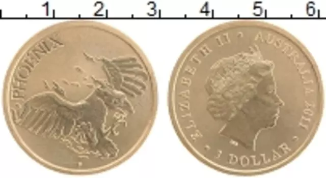 Монета доллар Австралии 2011 года Латунь Елизавета II