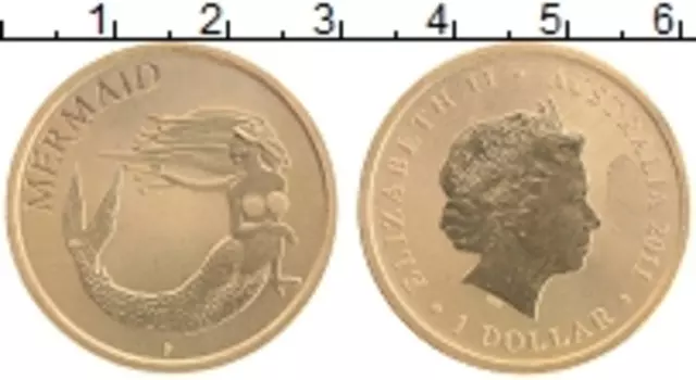 Монета доллар Австралии 2011 года Латунь Елизавета II