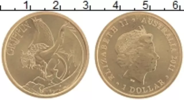 Монета доллар Австралии 2011 года Латунь Елизавета II