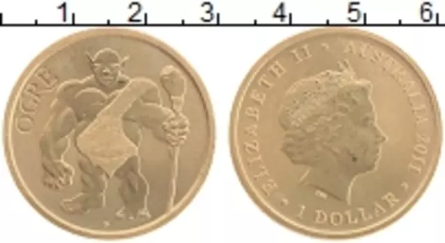 Монета доллар Австралии 2011 года Латунь Елизавета II