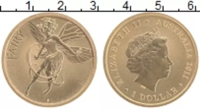 Монета доллар Австралии 2011 года Латунь Елизавета II