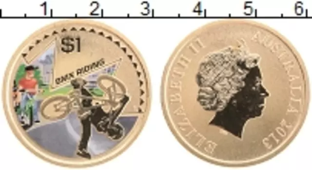 Монета доллар Австралии 2013 года Латунь Елизавета II