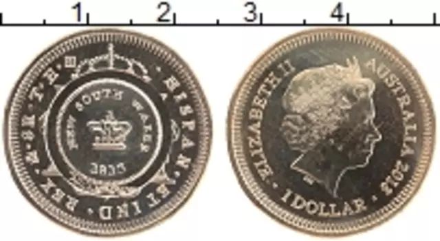 Монета доллар Австралии 2013 года Латунь Елизавета II