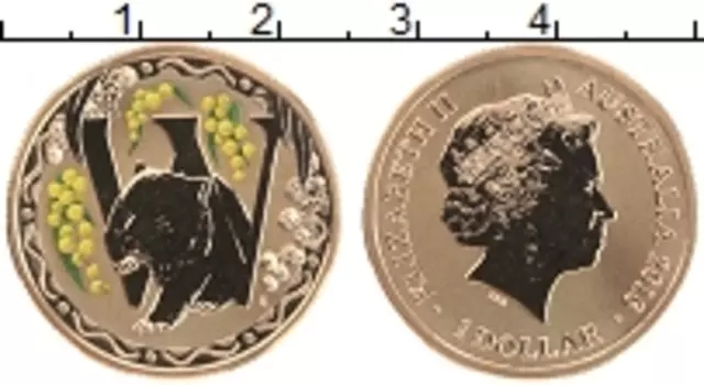 Монета доллар Австралии 2016 года Бронза