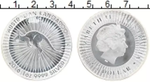 Монета доллар Австралии 2016 года Серебро Елизавета II