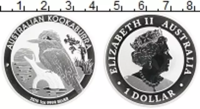 Монета доллар Австралии 2019 года Серебро Кукабура