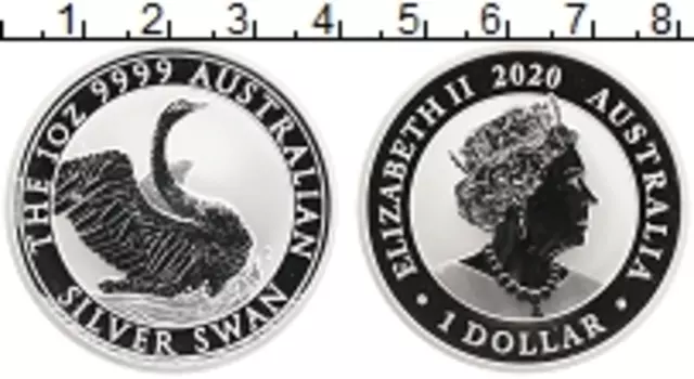 Монета доллар Австралии 2020 года Серебро Елизавета II