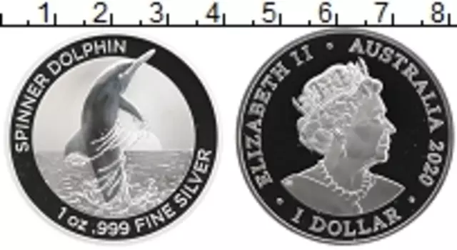 Монета доллар Австралии 2020 года Серебро Елизавета II
