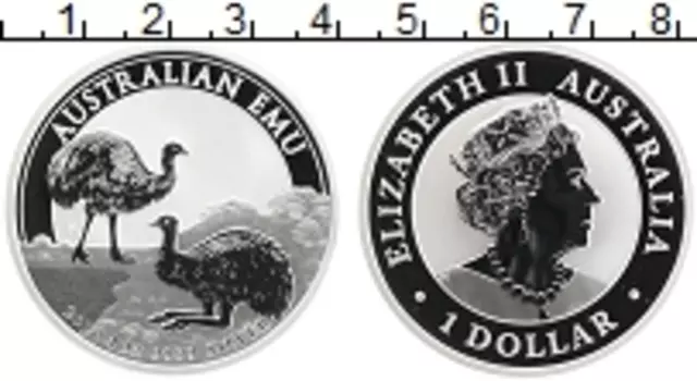 Монета доллар Австралии 2020 года Серебро Елизавета II