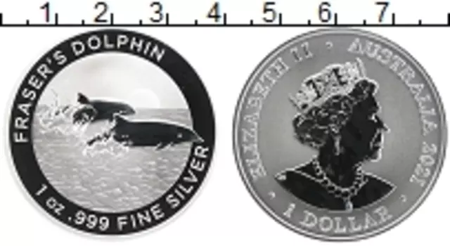 Монета доллар Австралии 2021 года Серебро Елизавета II