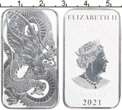 Монета доллар Австралии 2021 года Серебро Елизавета II