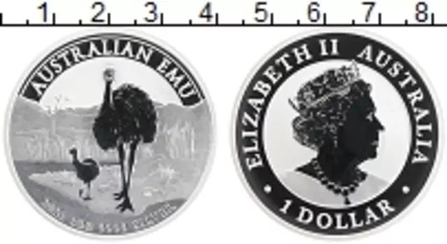 Монета доллар Австралии 2021 года Серебро Елизавета II