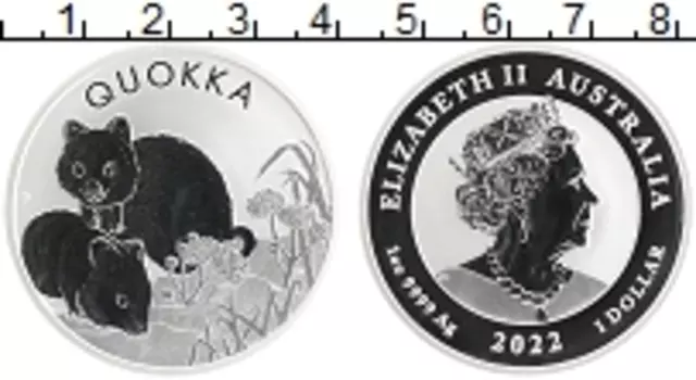 Монета доллар Австралии 2022 года Серебро Елизавета II