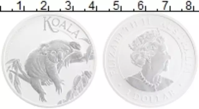 Монета доллар Австралии 2022 года Серебро Коала