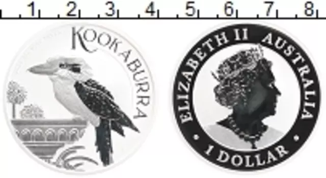 Монета доллар Австралии 2022 года Серебро Кукабара