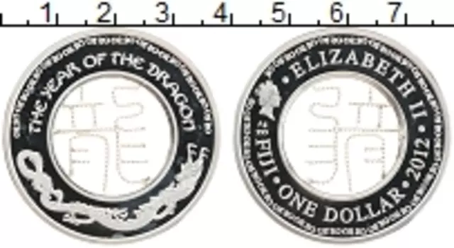 Монета доллар Фиджи 2012 года Серебро Елизавета II