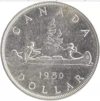 Монета доллар Канады 1950 года Серебро Георг VI