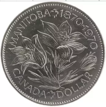 Монета доллар Канады 1970 года Медно-никель Елизавета II