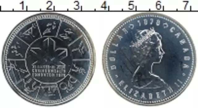 Монета доллар Канады 1978 года Серебро Елизавета II