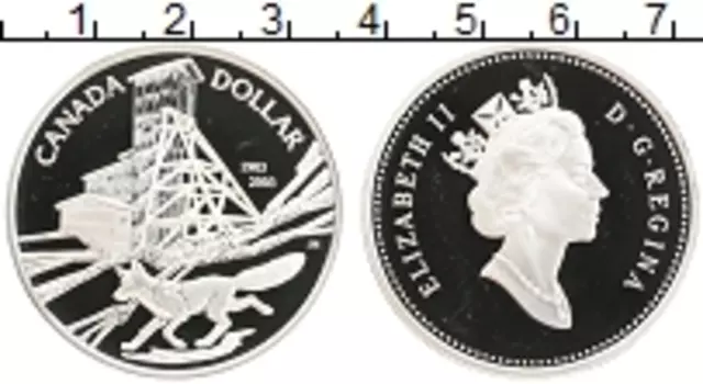 Монета доллар Канады 2003 года Серебро Елизавета II