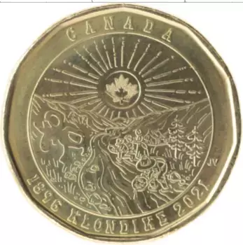 Монета доллар Канады 2021 года Бронза Елизавета II